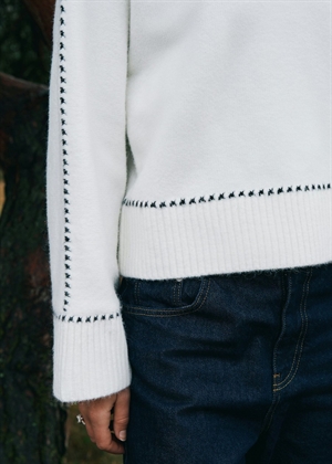 Roeme knit stitch bluse Offwhite Neo Noir 